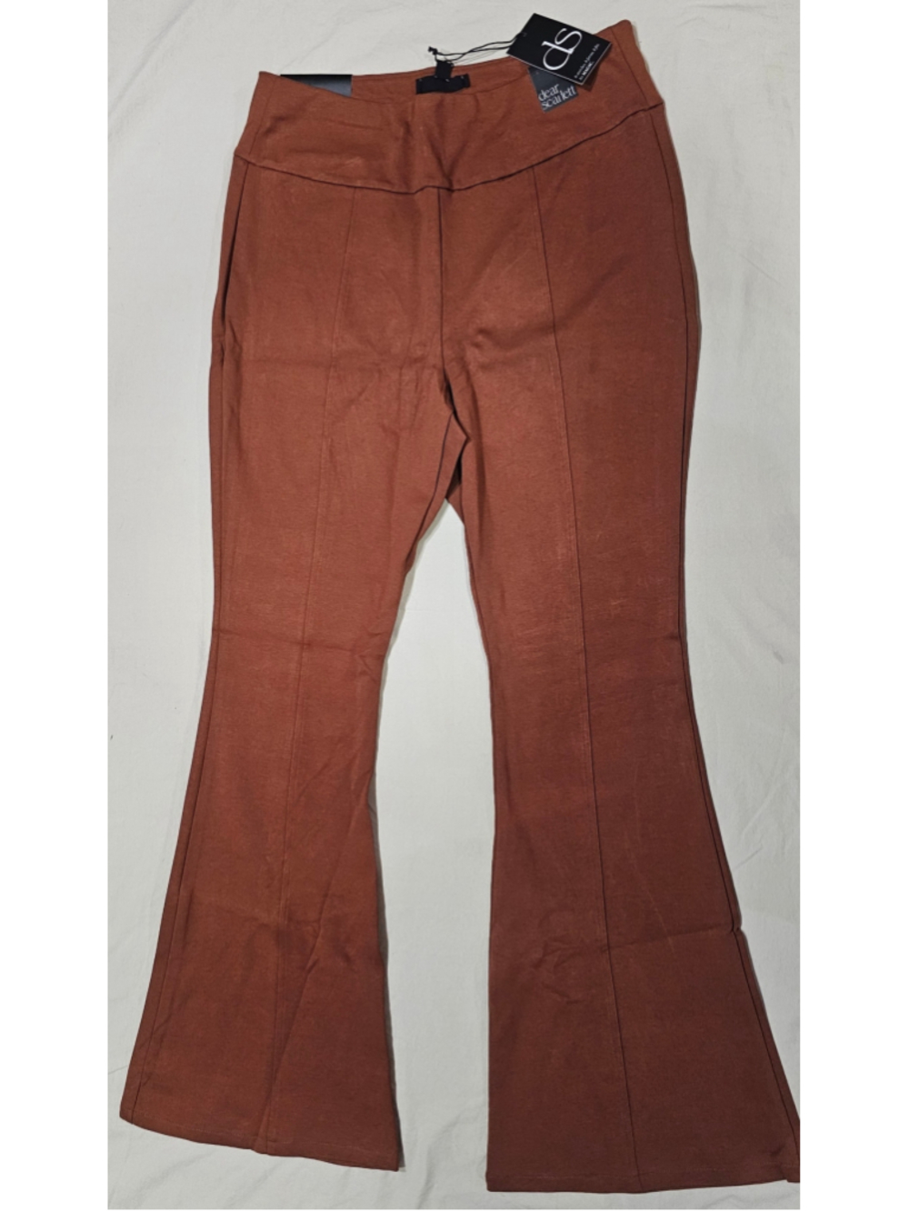 Women's Dear Scarlett Flare Pants Brown Plus Size 3X